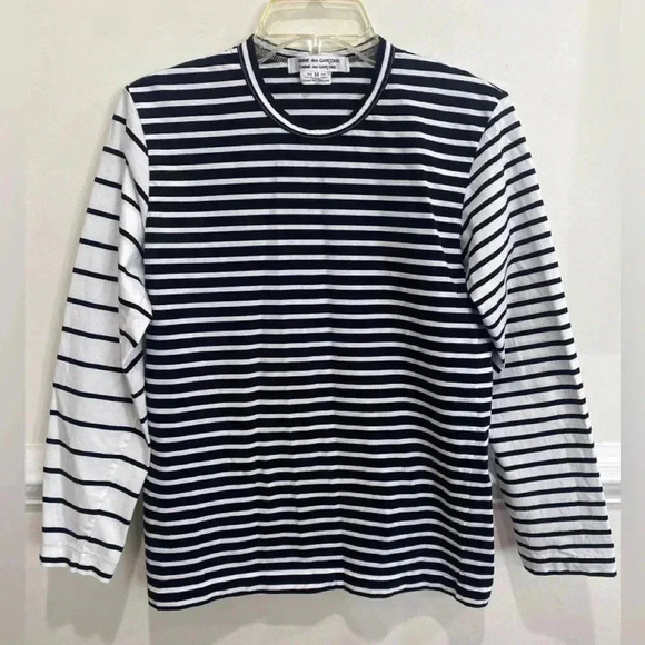 Comme des Garson Comme does Garson stripped Long Sleeve Top Size Medium - Picture 1 of 6